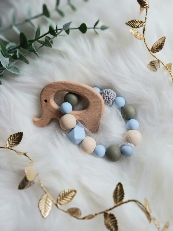 Greifling grau, blau, Elefant